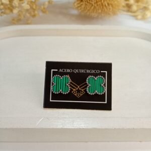 aros trebol verde